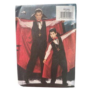 Butterick 4971 Sewing Pattern Size Small-Large Boys Cape Bow Tie Vest Pant UNCUT